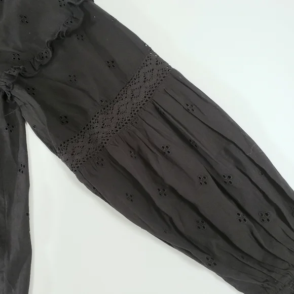 Arnhem Boho Western Prairie Blouse Midnight Black - Picture 9 of 17